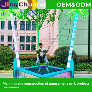 Nouveau trampoline lumineux en forme de cocotier, trampoline carré pour enfants, aire de jeux pour centre commercial, lumières colorées pour enfants, <span class=keywords><strong>musique</strong></span> - Product Image 2