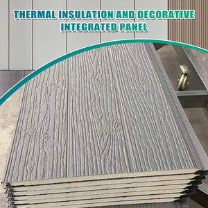 Panneau sandwich métallique ignifuge écologique de haute qualité <span class=keywords><strong>pour</strong></span> mur extérieur de villa, bardage en acier sur mesure, design moderne, isolé - Product Image 1