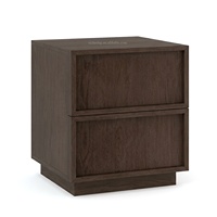 Table de chevet en noyer à 2 tiroirs, table d'appoint, meuble de chambre à coucher en bois