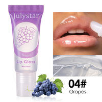 Julystar 6 couleurs Brillant à Lèvres Hydratant Repulpant Maquillage Paillettes Nutritif Liquide Rouge à Lèvres Cerise Huile Minérale Clair Lipgloss