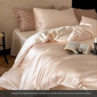 Parure de lit de luxe en pur coton, écologique, sensation fraîche, soyeuse et lisse, housse de couette et draps pour printemps-été