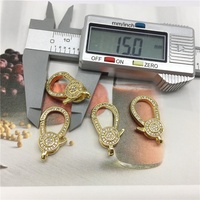 Nouveauté 2026 : Composants et accessoires de bijouterie – Grand fermoir mousqueton en cuivre plaqué or 18 carats pour bijoux