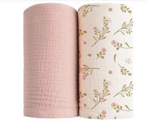 Housse de transat bébé en coton doux 40S de haute qualité, respirante, pour nid d'ange, 45*75CM, ajustement universel pour tout-petits et nouveau-nés - Product Image 3