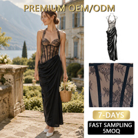 Jupe en satin à patchwork de dentelle, idéale pour la danse féminine, style épaules dénudées, fabrication OEM, livraison directe d'usine, faible MOQ 30 pièces