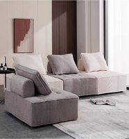 Bequemer Relaxsessel mit Sitzkissen, Einzelplatz-Schaumstoffwürfel-Set für Kleine Wohnungen und Schlafzimmer, Italienisches Minimalistisches Design