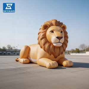 Sculture Gonfiabili Giganti di Leoni Maschi e Femmine, Modello Decorativo del Re Leone, Decorazioni Gonfiabili Realistiche di Leoni - Product Image 4