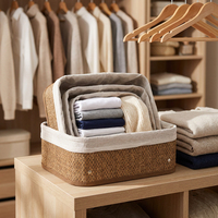Paniers de rangement décoratifs en bambou tressé pour organiser les articles divers