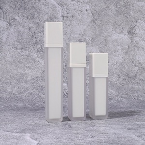 Cosmetic Plastic Jars Plastic Packaging Jar Luxury Square Cosmetic Packaging Vacuum Clear Frosted Skincare Packaging Plastic Bottle And Jars