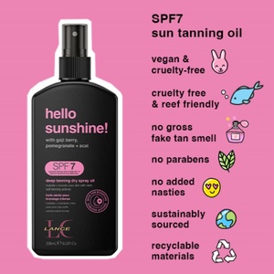 LANCE SPF7มังสวิรัติ PA +++ น้ำมันฟอกหนัง Hello suntan ลึกสเปรย์ร่างกายสีน้ำตาลกลางแจ้ง - Product Image 3