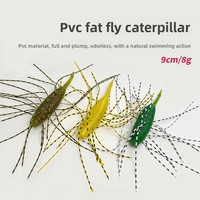 Leurre souple coulant OEM en forme de pupa, multi-jambes, effet insecte flottant, en PVC, pour la pêche au snakehead en eau salée et eau douce