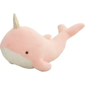 Customization Cute Unicorn Hug Blue Whale Plush Toy Unicorn Whale Pillow Stuffed Animal Comfortable Sleeping Narwhal Pillow