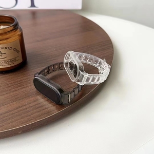 Mode 2 en 1 Bracelet de remplacement en TPU Transparent + étui de <span class=keywords><strong>montre</strong></span> pour Huawei Watch <span class=keywords><strong>Band</strong></span> <span class=keywords><strong>Honor</strong></span> 6 <span class=keywords><strong>7</strong></span> 8 9 - Product Image 3