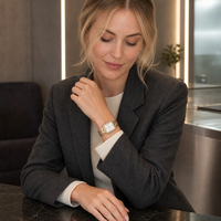 Montre à quartz de luxe pour femmes, boîtier rectangulaire, mouvement japonais, bracelet en cuir minimaliste rétro