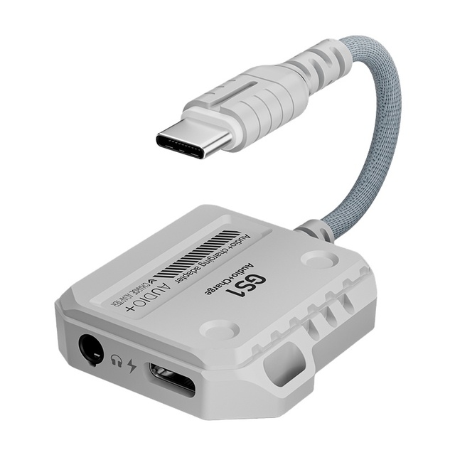 Gaming 2-in-1 Type-C to 3.5mm AC Audio Adapter & Power Charger for Game Players