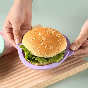 <span class=keywords><strong>Moule</strong></span> à pain à hamburger en silicone à démoulage facile - <span class=keywords><strong>pour</strong></span> gâteaux, pains et bases de hamburgers faits maison - Product Image 3