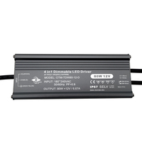 5 años de garantía SAA 0-10V 1-10V 10V PWM 4 en 1 tira delgada regulable Ip67 impermeable ultrafino 80W controlador Led DC12V