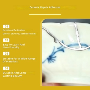 Kit de Adhesivo Cerámico JAKEHOE para Reparación Transfronteriza, <span class=keywords><strong>Pegamento</strong></span> Kintsugi para Unir Grietas de Porcelana y Vidrio, Creando Texturas Artísticas - Product Image 2
