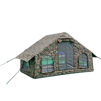 Tente de camping en PVC camouflage de qualité militaire, résistante à l'eau et au vent, avec tailles personnalisées et colonne d'air
