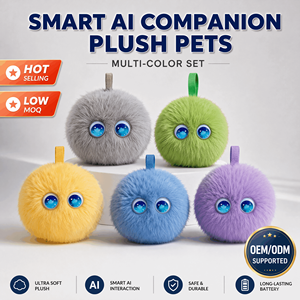 Jouet en peluche intelligent IA GPT Grand Modèle Yeux Bleus Chantant Interactif Multilingue Multicolore avec Lanière - Product Image 1