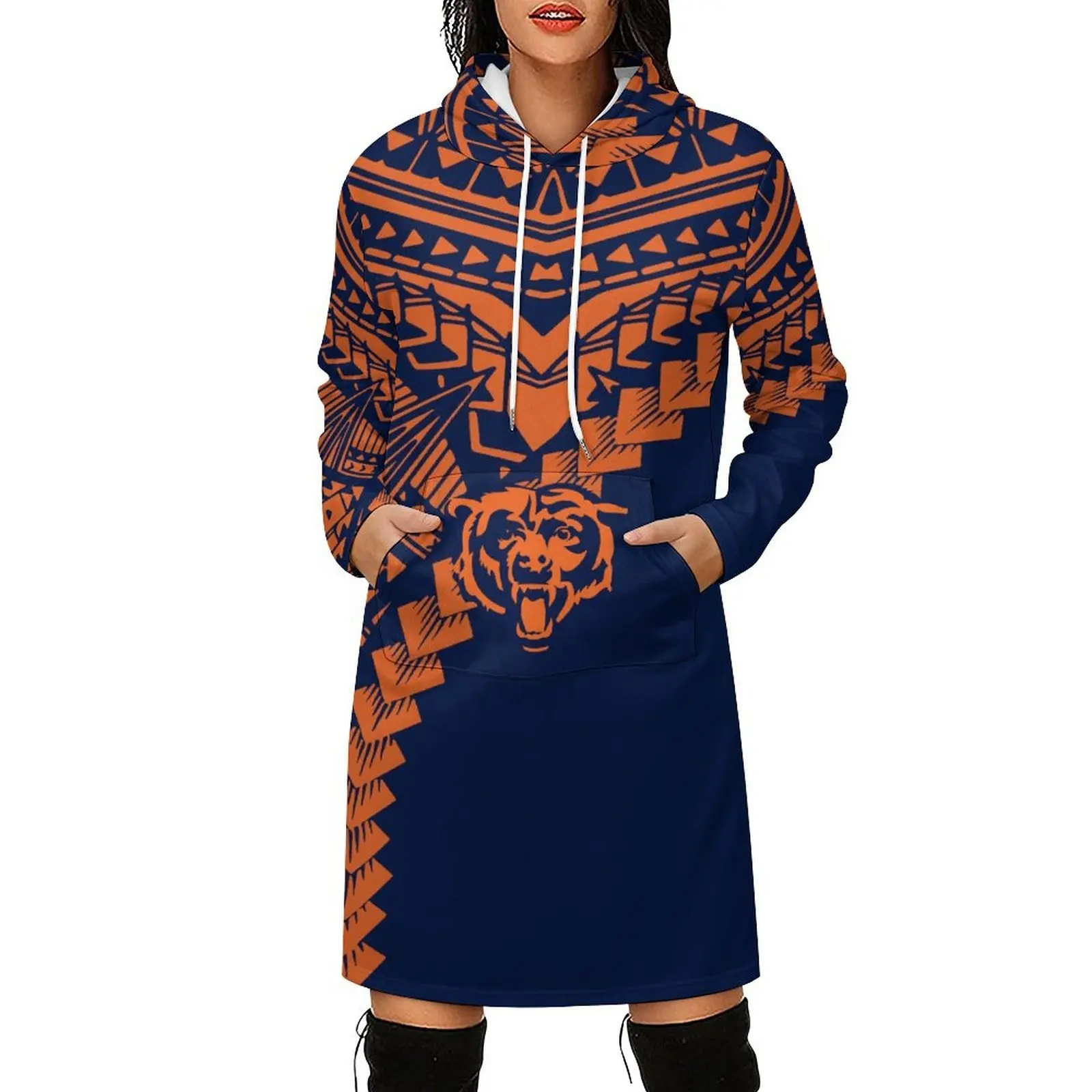 Sudadera con capucha de equipo de fútbol americano para mujer, vestido informal de fútbol de samoan, nuevo estilo, 2022