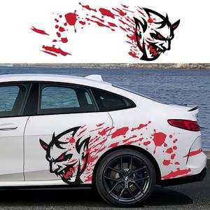 2ชิ้นกันน้ำตัวหนาสีแดงสาดน้ำสติกเกอร์<span class=keywords><strong>ติด</strong></span>ด้าน<span class=keywords><strong>ข้าง</strong></span>สำหรับ<span class=keywords><strong>รถ</strong></span>ยนต์ยี่ห้อ Hellcat <span class=keywords><strong>รถ</strong></span>แข่งก้าวร้าวสติกเกอร์ไวนิลสำหรับ<span class=keywords><strong>รถ</strong></span>ยนต์ Dodge Challenger Charger - Product Image 5