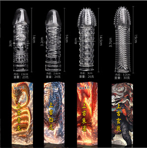 Dragon Kondom Adult Transparent Crystal Sexspielzeug Penis abdeckung Cockring Dildo Nagel Kondom Spezial kondom Männliche Produkte - Product Image 2