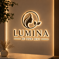 Letras LED Retroiluminadas, Logotipo Comercial de Metal Personalizado para Pared Interior de Oficina, Aprobado por UKCA y CE, para Marca Profesional en Londres