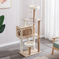 Arbre à chat multi-niveaux populaire Zturn ZT LEO0104 avec poteaux à gratter, condo en peluche pour chat, mobilier pour animaux de compagnie pour chats d'intérieur