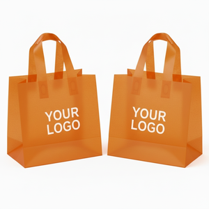 Soft Loop Handle Frosted Matte Custom Packing Colorful Thank You Small Business <b>Plastic</b> <b>Packaging</b> Bag Carry Bag For Shopping - Product Image 1