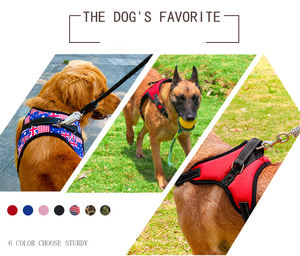 Kingtale Mesh Overhead verstellbar No Pull Weste Welpe Reflektieren des Haustier Hunde geschirr Pelz Massive Nylon Hunde leine Nylon Halsband für Hunde - Product Image 4