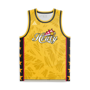 Maillot de basket Healy respirant à séchage rapide en maille avec imprimé plumes sublimé, léger, doux, sans manches, pour adulte - Product Image 1