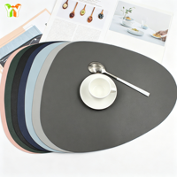 Tapis de table en cuir irrégulier de qualité supérieure, imperméable, résistant à la chaleur, antidérapant, pour la salle à manger, le restaurant, l'hôtel, la maison