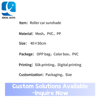 Pare-soleil de fenêtre de voiture de type rouleau, pliable et rétractable, en maille de nylon, impression personnalisée, isolation solaire