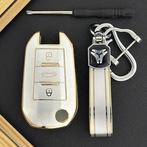 Housse de clé de voiture en TPU Quicksand pour Peugeot 408 508 2008 <span class=keywords><strong>3008</strong></span> 4008 5008 accessoires de voiture <span class=keywords><strong>porte</strong></span>-clés - Product Image 5