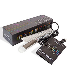 Profession eller Haar glätter und Locken wickler Strass Bling Bling Glätte isen Titan Flacheisen Glattes Haar Locken haar - Product Image 5