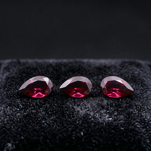 Prix de gros 7X10MM Rhodolite rose pierre naturelle en forme de poire pierre taillée à facettes en vrac pour la fabrication de bijoux - Product Image 4