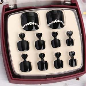 Solide Noir Moyen Fait À La Main Flexible Robuste Presse Sur Les Ongles Près De Moi <span class=keywords><strong>Faux</strong></span> Ongles <span class=keywords><strong>Pour</strong></span> Hommes - Product Image 3