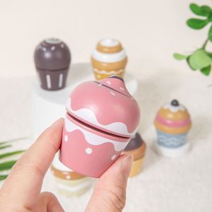 Juguetes de Madera Coloridos de Cupcakes y Helados, Comida de Juguete, Postres, Set de Repostería para Niñas, Juego de Fiesta del Té para Niñas Pequeñas - Product Image 4