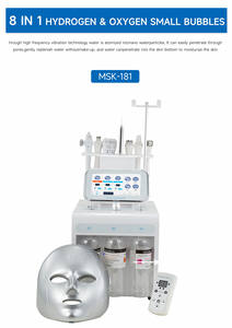 Portátil 8 en 1 <span class=keywords><strong>Hidro</strong></span> Dermoabrasión Agua Oxígeno Hydro Vacío Chorro de agua Peel Máquina de hidratación facial con máscara - Product Image 2