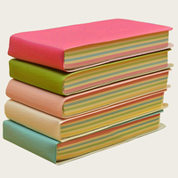 Logo personnalisé conçu A7 2.36*4.33 pouces longue bande en cuir cahier Portable mémo petit journal pour le travail école imprimé cadeau