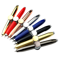 Le plus récent Anti-anxiété LED Fidget Spinner stylo à bille en métal multifonctionnel 1.0mm largeur d'écriture Stress réduire le cadeau de décompression