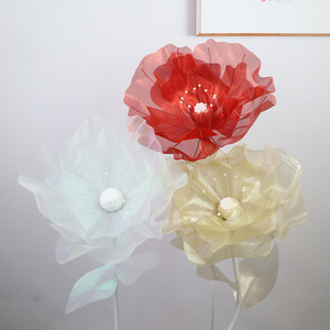 Décor de scène de mariage aux couleurs irisées cuivrées, accessoires photo, marqueurs d'allée, arrangements floraux artificiels pour salle de cérémonie et cours - Product Image 4