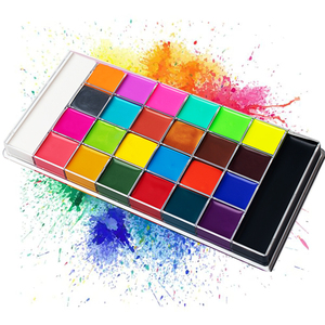 Palette de 26 peintures pour le visage et le corps à base d'huile, crémeuses, hypoallergéniques, non toxiques, pour enfants, Halloween, <span class=keywords><strong>maquillage</strong></span> de fête, kit de peinture - Product Image 6