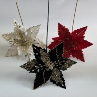 Décorations de Noël 2026, fleurs artificielles de poinsettia, décorations pour arbre de Noël, fleurs pour la décoration de la maison en différentes couleurs