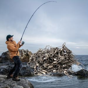 50 pièces/paquet Type a connecteur pêche en mer Lua broche Figure huit anneau Conversion rapide engins de pêche fournitures de pêche accessoires - Product Image 4