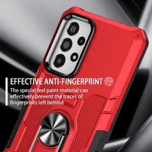 Funda protectora para teléfono móvil <span class=keywords><strong>Samsung</strong></span> <span class=keywords><strong>Galaxy</strong></span> A73 5G, carcasa de lujo con armadura roja - Product Image 6