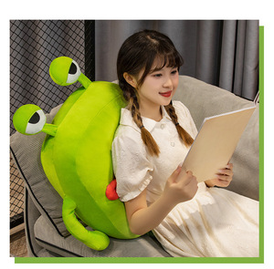 Cuscino a Forma di Rana, Peluche Cartoonesco per Dormire, in Memory Foam, Sfoderabile e Lavabile, per Studenti e Bambini, Giocattolo Peluche Carino e Divertente - Product Image 6