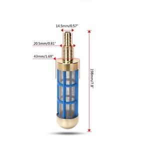 Water Pickup Filter 3/4 Inch 1/2Inch Brass Water Filter Water <b>Suction</b> Strainer Hose Pressure Washer Strainer Pickup Filter - Product Image 3