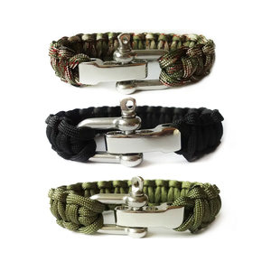 Boucles de <span class=keywords><strong>bracelet</strong></span> en <span class=keywords><strong>paracorde</strong></span>, boucle en U réglable, clip pour <span class=keywords><strong>bracelet</strong></span> de survie en plein air, sangle de poignet, manille en U - Product Image 6