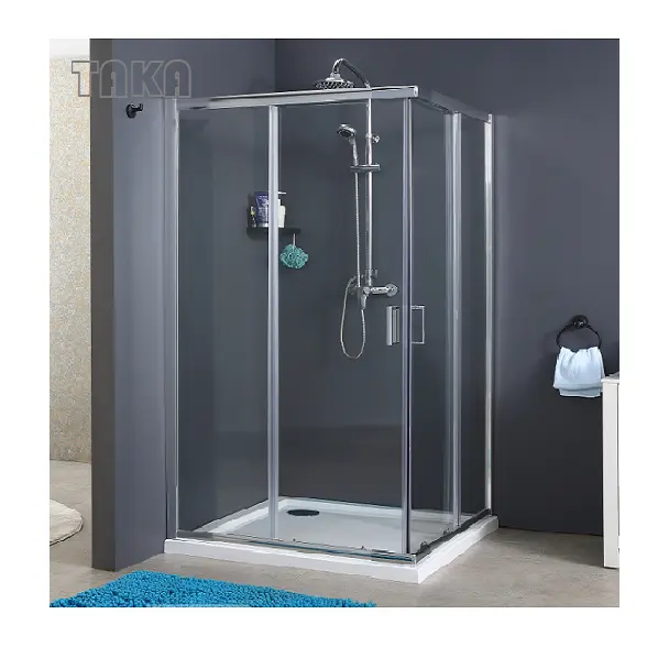 TAKA Best Sell Sliding Glass Door Corner Sliding Shower Steam Room Long Adjustment Glass Door Safety Shower Room